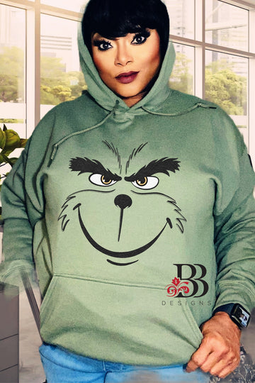 Grumpy Green Face (Adult)