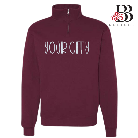Rep Your City - 3/4 Zip Sweatshirt