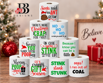 Christmas Hilarious Gag Gift Toilet Paper