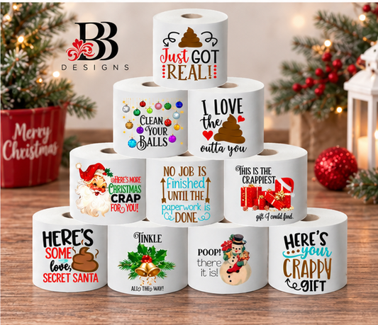 Christmas Hilarious Gag Gift Toilet Paper