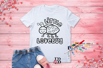 Little Lovebug Kids Washable Coloring Shirt w/Markers