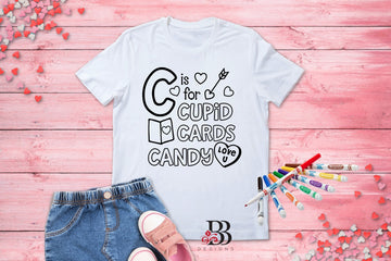 C for Cupid Kids Washable Coloring Shirt w/Markers