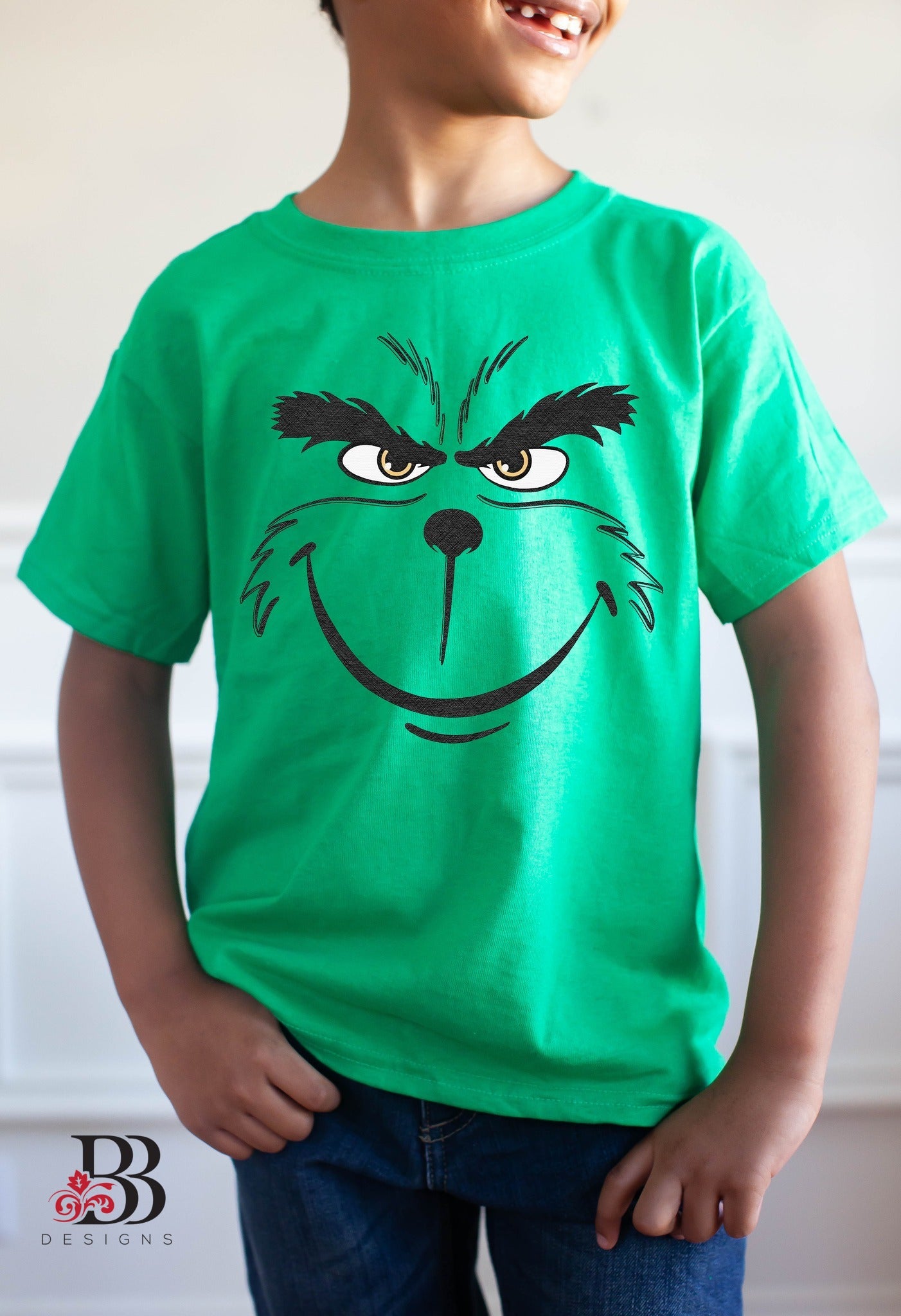 Grumpy Green Face (Kids)