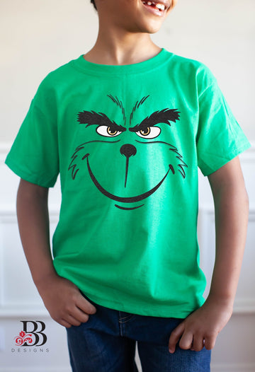 Grumpy Green Face (Kids)