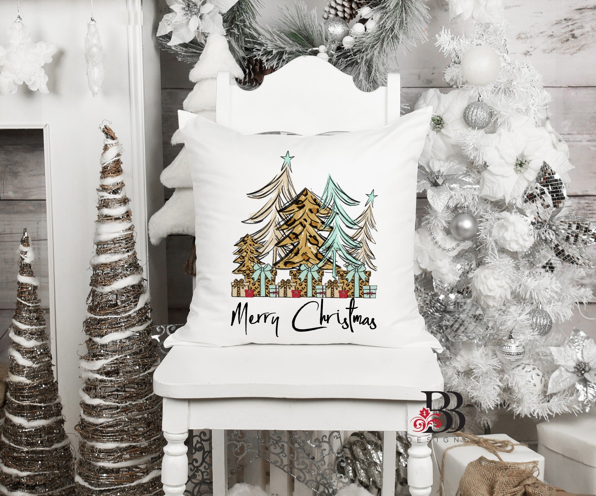 Merry Christmas Design Pillow