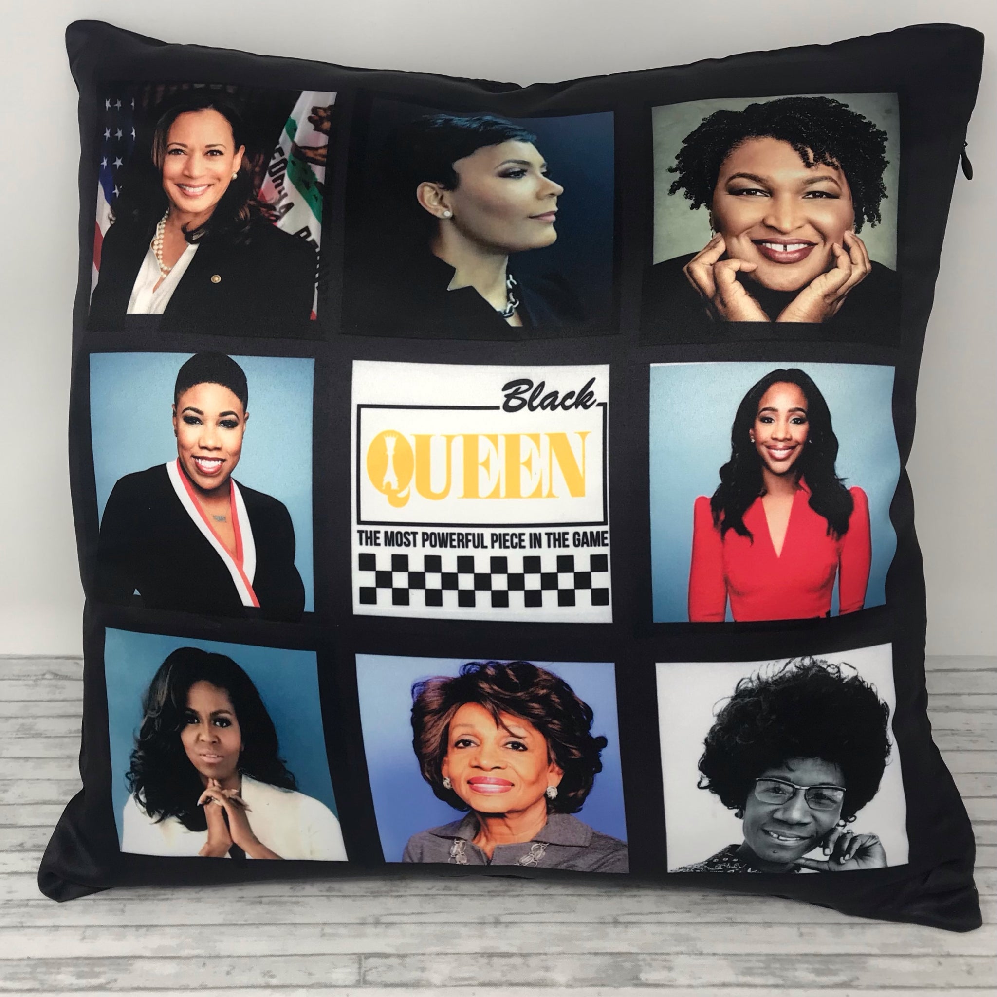 Black Queen 9 Panel Pillow