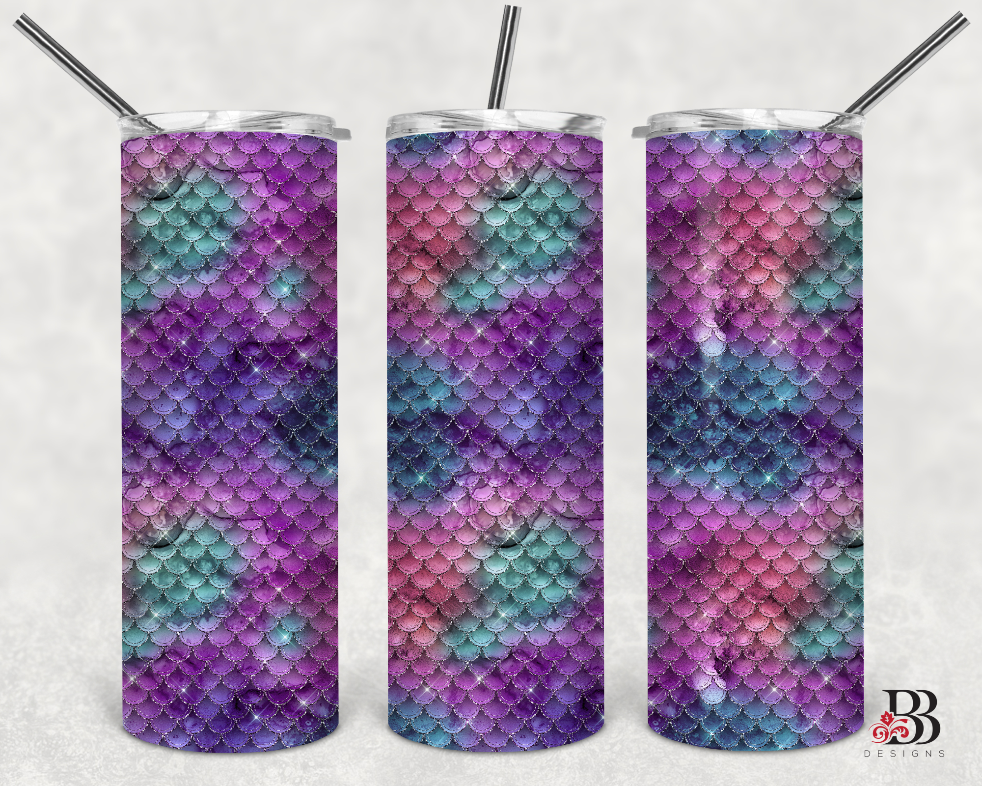 Purple Mermaid Tumbler
