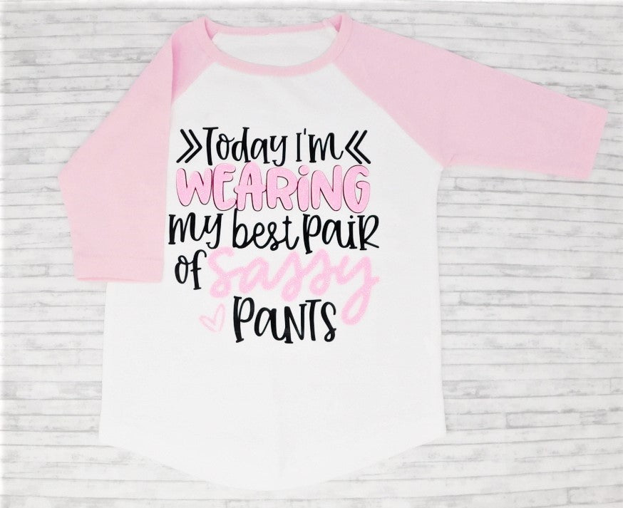 Toddler "Sassy Pants" Baseball Tee