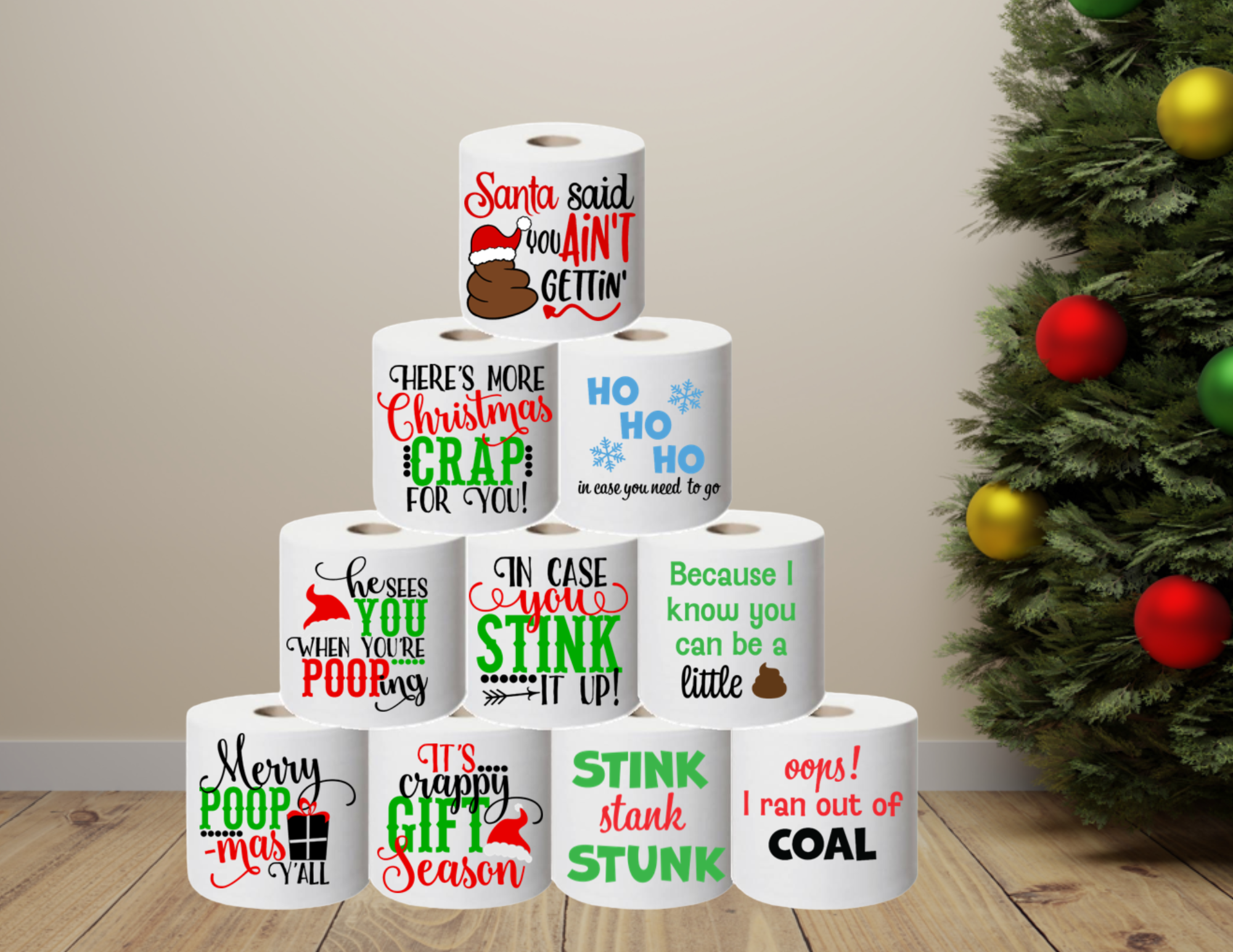 Christmas Toilet Paper (Gag Gift)
